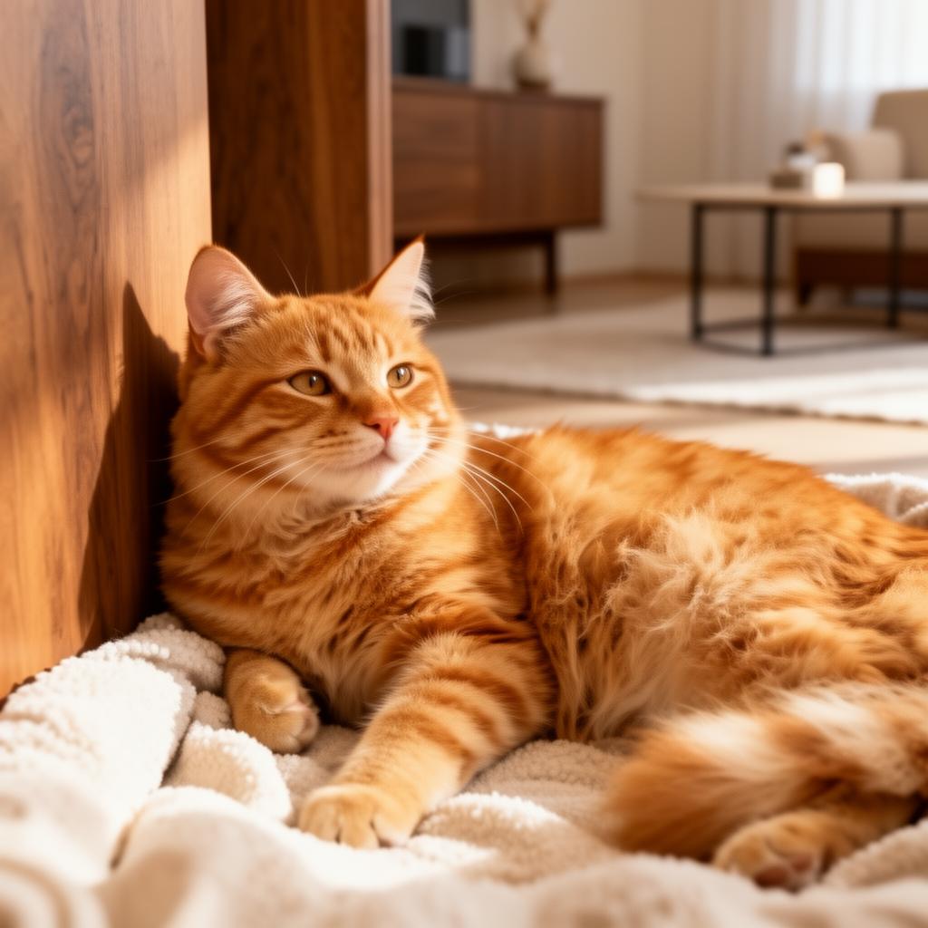 Mr. Whiskers, the orange tabby cat who inspired The Den